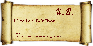 Ulreich Bíbor névjegykártya